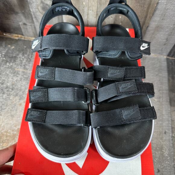 Nike Icon Classic Sandal Black White Platform Wedge DH0224-001 Women Size 8 - Picture 12 of 15